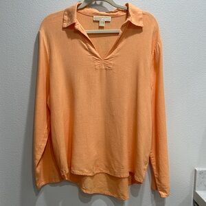 MICHAEL Michael Kors Orange Long Sleeve Blouse